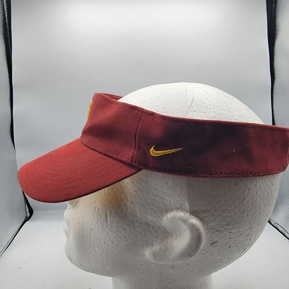 Nike Team USC Trojans Visor Red Yellow Adults Unisex Casual Football Sports - Picture 2 of 7